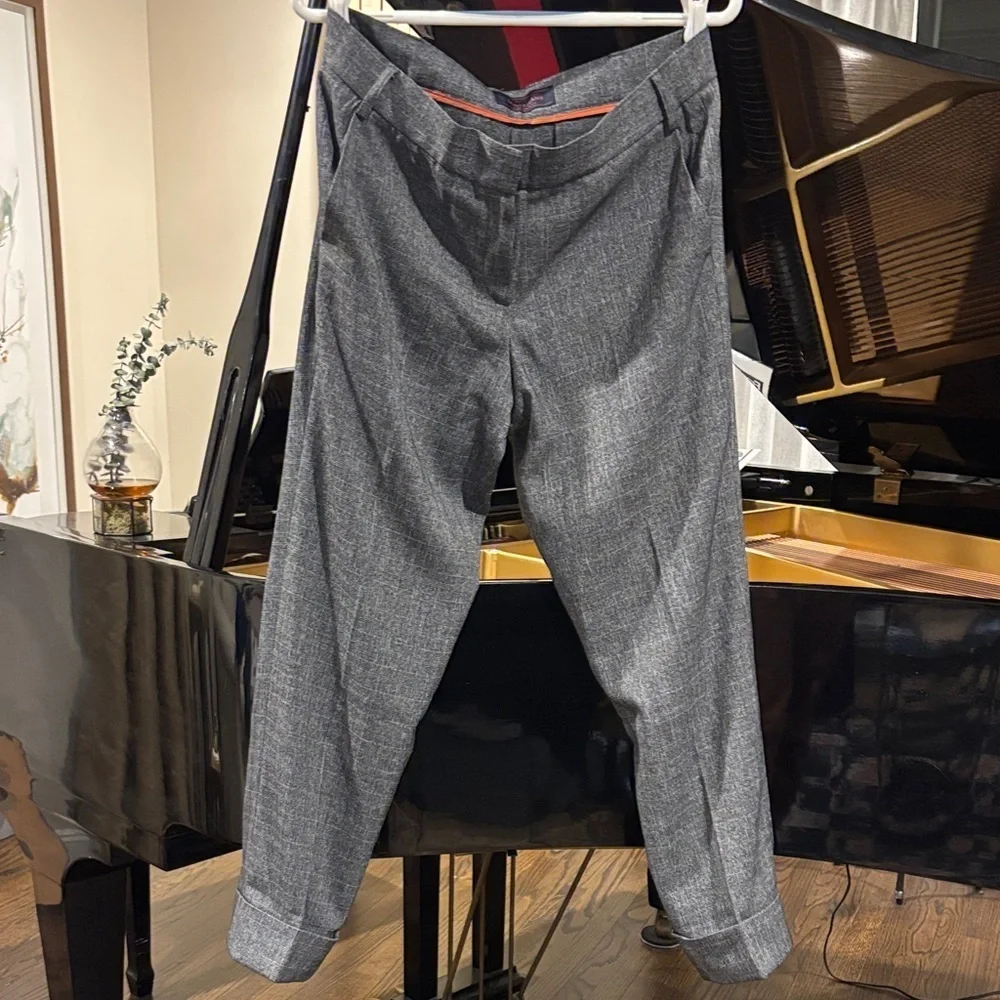 James Jeans plaid cuffed Gray Women's Trousers